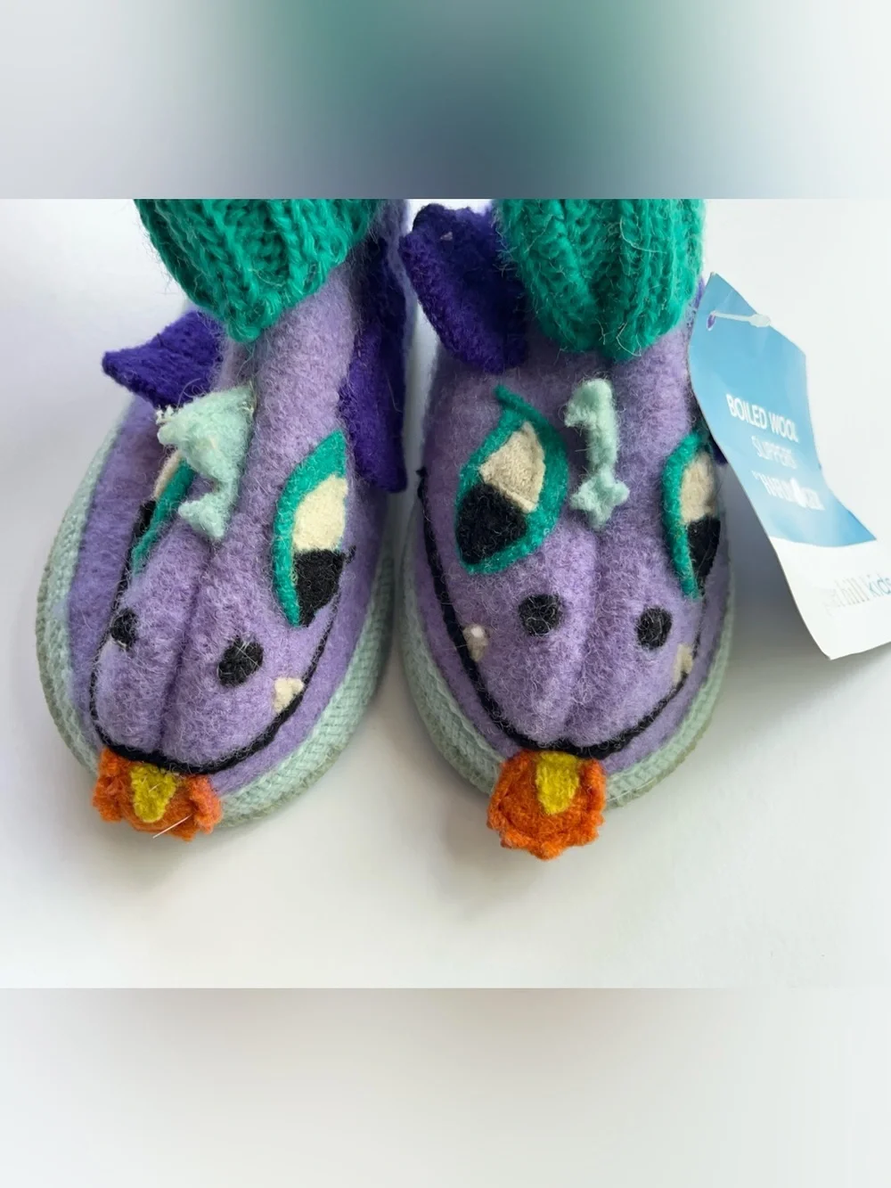 Purple Dragon Slippers Size 6 Garnet Hill by Haflinger Kids Boiled Wool